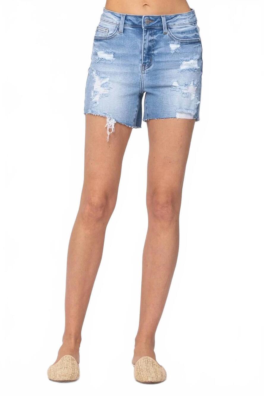 NEW JUDY BLUE cut off shorts in light blue